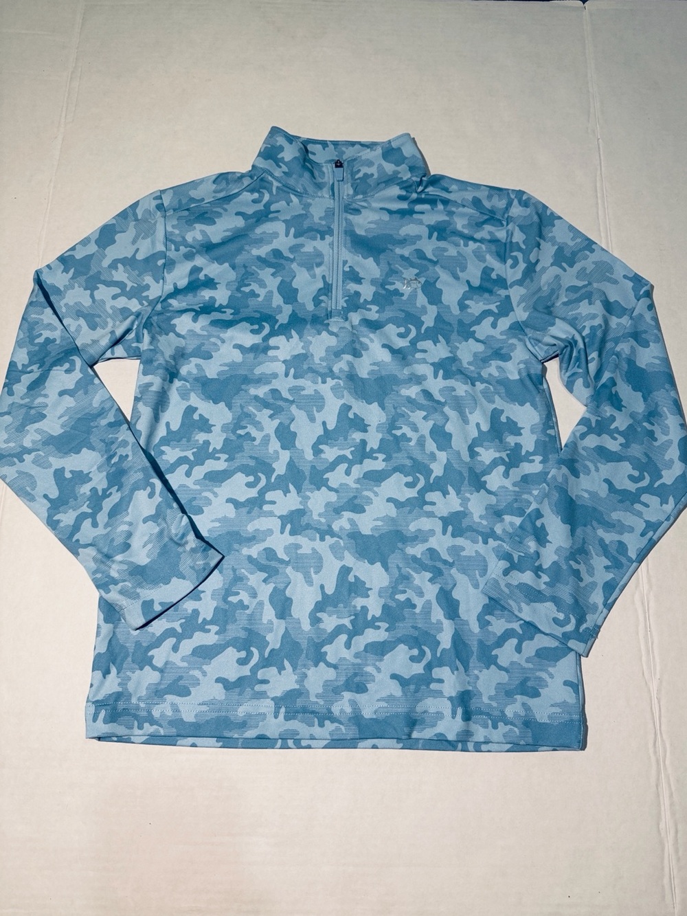 Southern Tide Boys M Island Camo Print Cruiser Quarter Zip